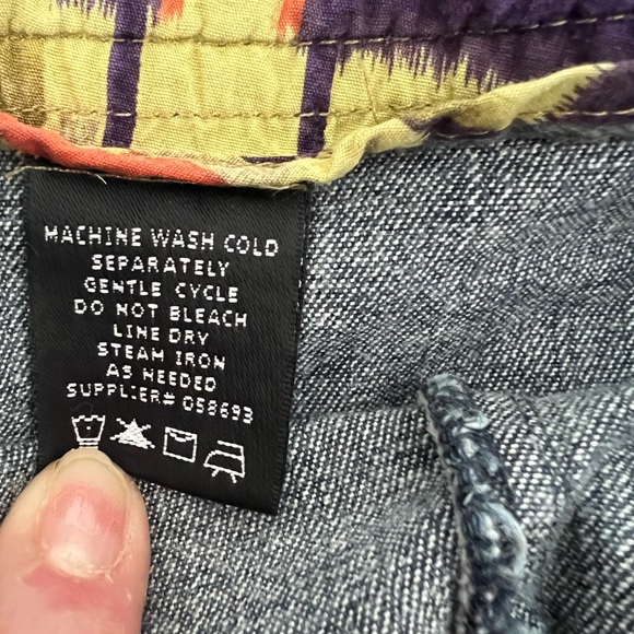 Denim skirt Sz 14 blue dark wash stretch flared zip W Work to Weekend tabs. - Picture 9 of 13